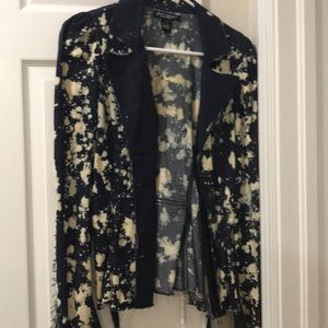 Vintage Betsey Johnson distressed denim jacket